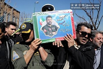 تصاویر| تشییع پیکر شهید خلبان سرهنگ مهدی فیروزمند - تبریز