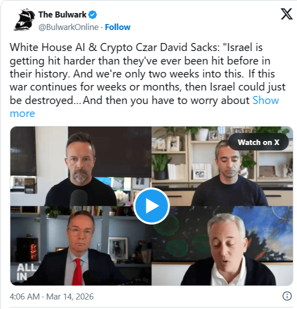 مشاور ترامپ: اگر جنگ طول بکشد، اسرائیل نابود می‌شود