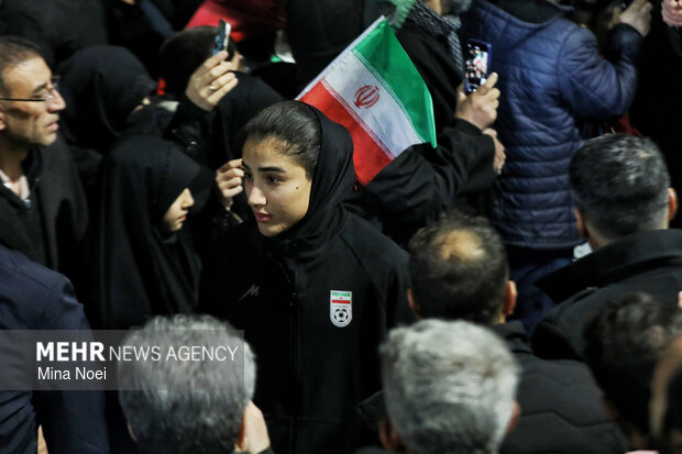 استقبال از تیم ملی فوتبال بانوان در تبریز