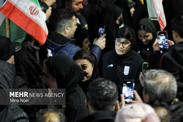 استقبال از تیم ملی فوتبال بانوان در تبریز