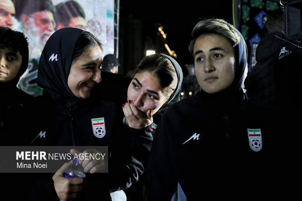 استقبال از تیم ملی فوتبال بانوان در تبریز