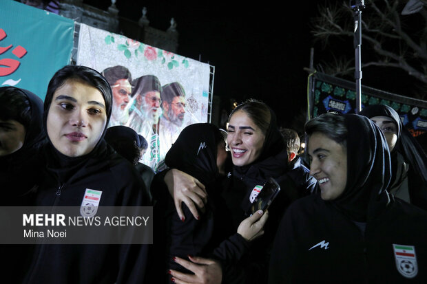 استقبال از تیم ملی فوتبال بانوان در تبریز