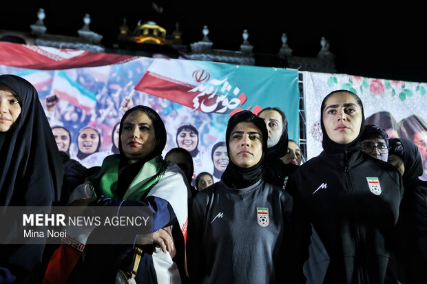 استقبال از تیم ملی فوتبال بانوان در تبریز