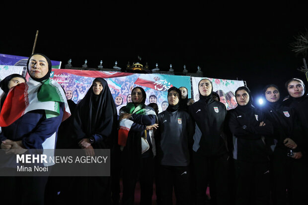 استقبال از تیم ملی فوتبال بانوان در تبریز