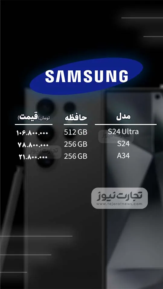 قیمت گوشی موبایل امروز ۱۱ خرداد ۱۴۰۴ اعلام شد