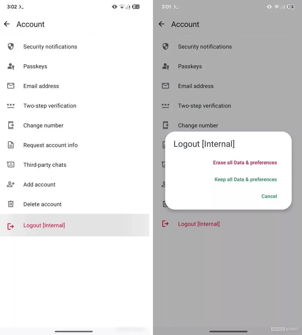 قابلیت جدید واتس‌اپ برای خروج از حساب کاربری