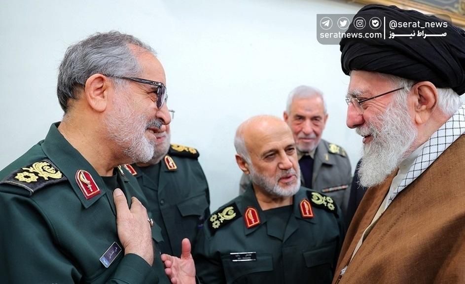 عکس/ «سرلشکر رشید و سردار شادمانی» در بیت رهبری