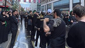 فیلم | مراسم عزاداری روز عاشورا در لندن