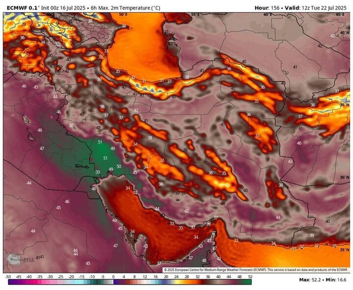 پیش‌بینی افزایش دمای هوای تهران به ۴۰ درجه