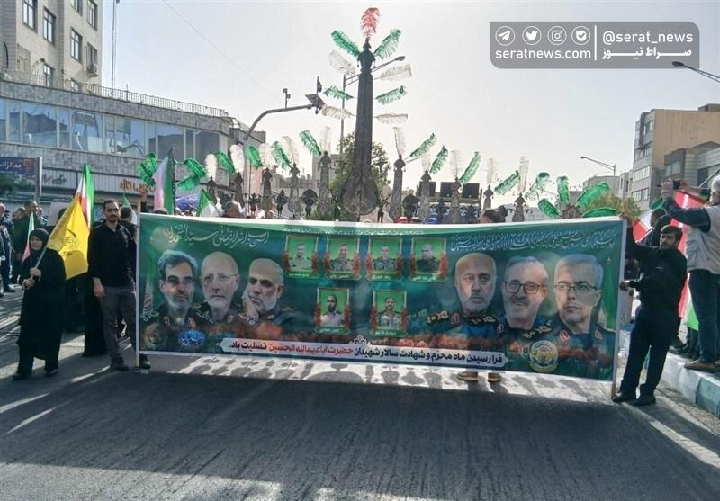 وداع مردم تهران با قهرمانان مقاومت؛ بدرقه سرداران و دانشمندان شهید