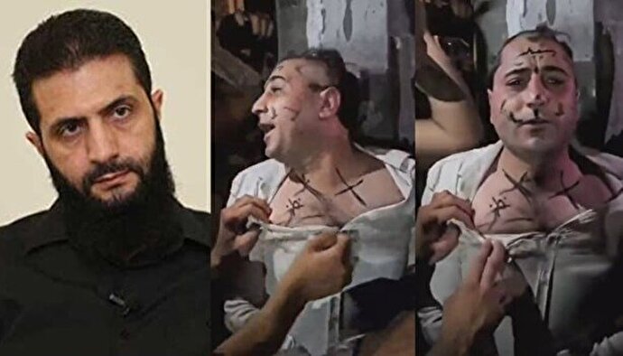 فیلم | حمله خشونت‌آمیز نیروهای جولانی به یک خواننده در حلب