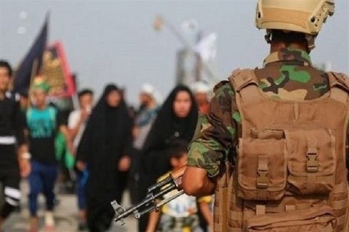 استقرار حشد شعبی برای تامین امنیت زائران در جاده نجف – کربلا