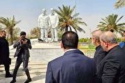 فیلم | حضور لاریجانی در محل شهادت سردار سلیمانی
