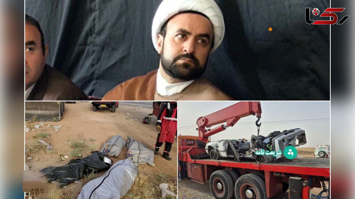 تصادف مرگبار در گناباد؛ دادستان و ۳ عضو خانواده جان باختند + عکس