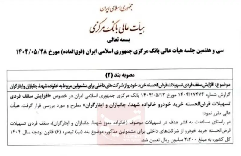 وام خرید خودرو برای این افراد ۳۲۰ میلیون تومان شد