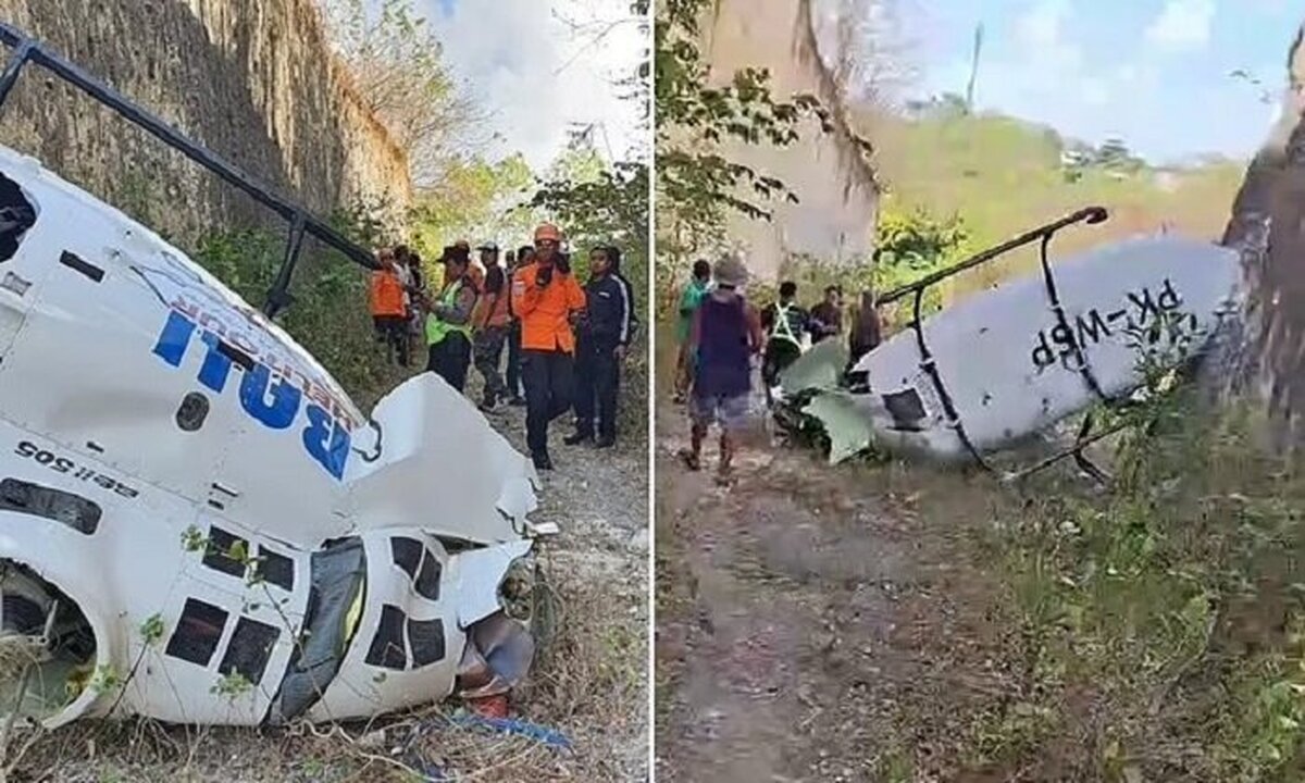 سقوط بالگرد حامل ۴ سرنشین در اندونزی