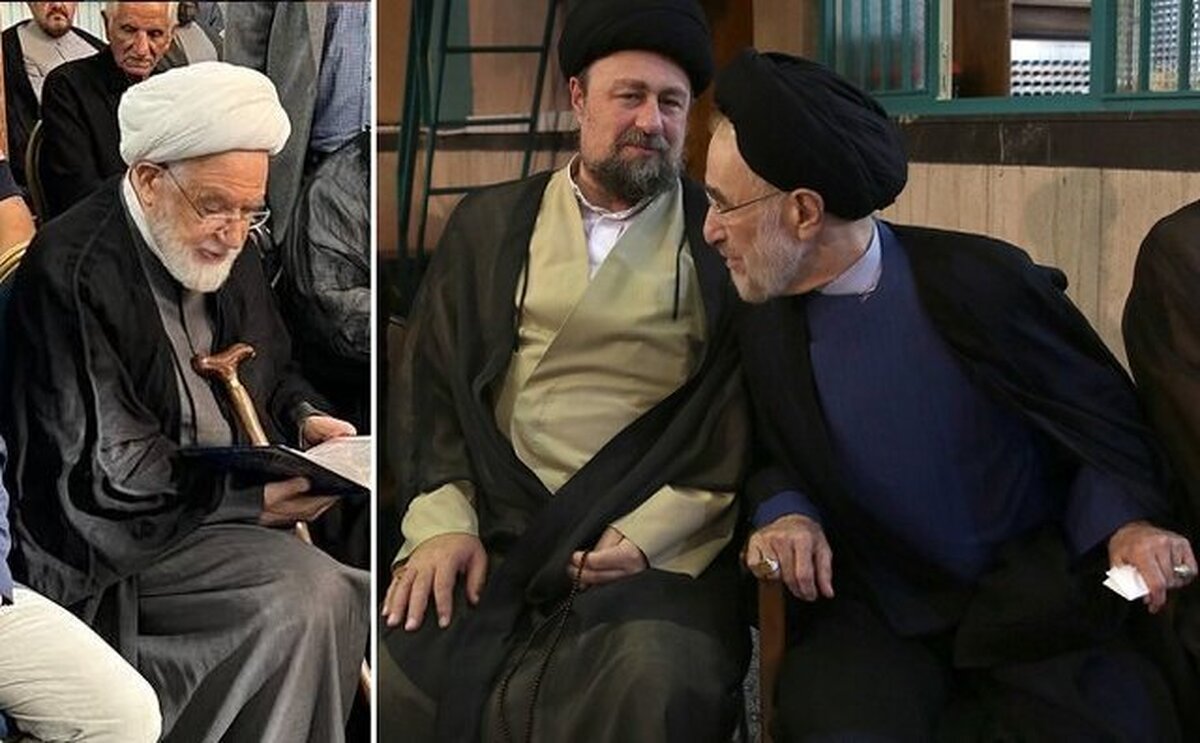حضور خبرساز خاتمی و کروبی در یک مراسم ختم + عکس