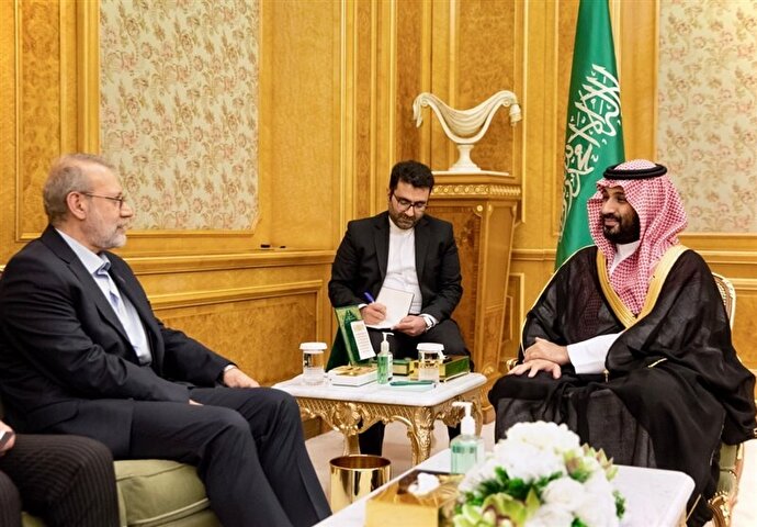 فیلم | جزئیات گفتگوی لاریجانی در دیدار با بن‌سلمان