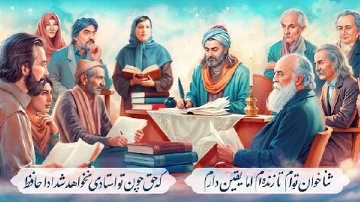 «لسان‌الغیب» بر دیوارنگاره میدان ولیعصر نقش بست