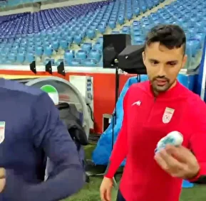 فیلم | هدیه ویژه و جالب روس‌ها به بازیکنان تیم ملی ایران