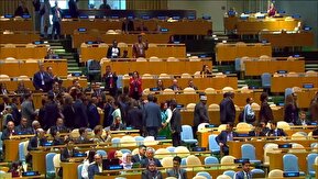 فیلم | لحظه خروج سران کشورها همزمان با شروع سخنرانی نتانیاهو