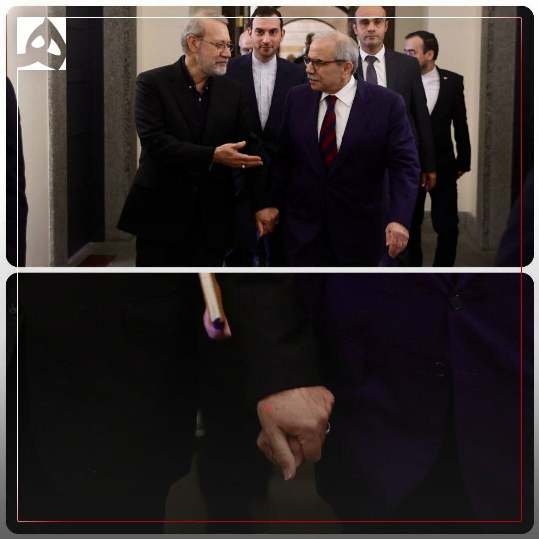 عکس | دست دوستی لاریجانی با نبیه بری در یک تصویر خاص و پربازدید