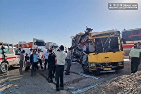 تصاویر | حادثه مرگبار تصادف اتوبوس دانشجویان سمنانی