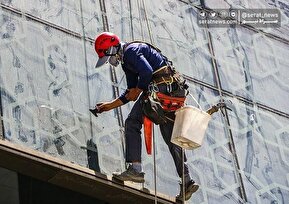 تصاویر | کار در ارتفاع