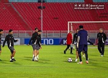 تصاویر| تمرین و نشست خبری تیمهای تراکتور ایران و الشرطه عراق