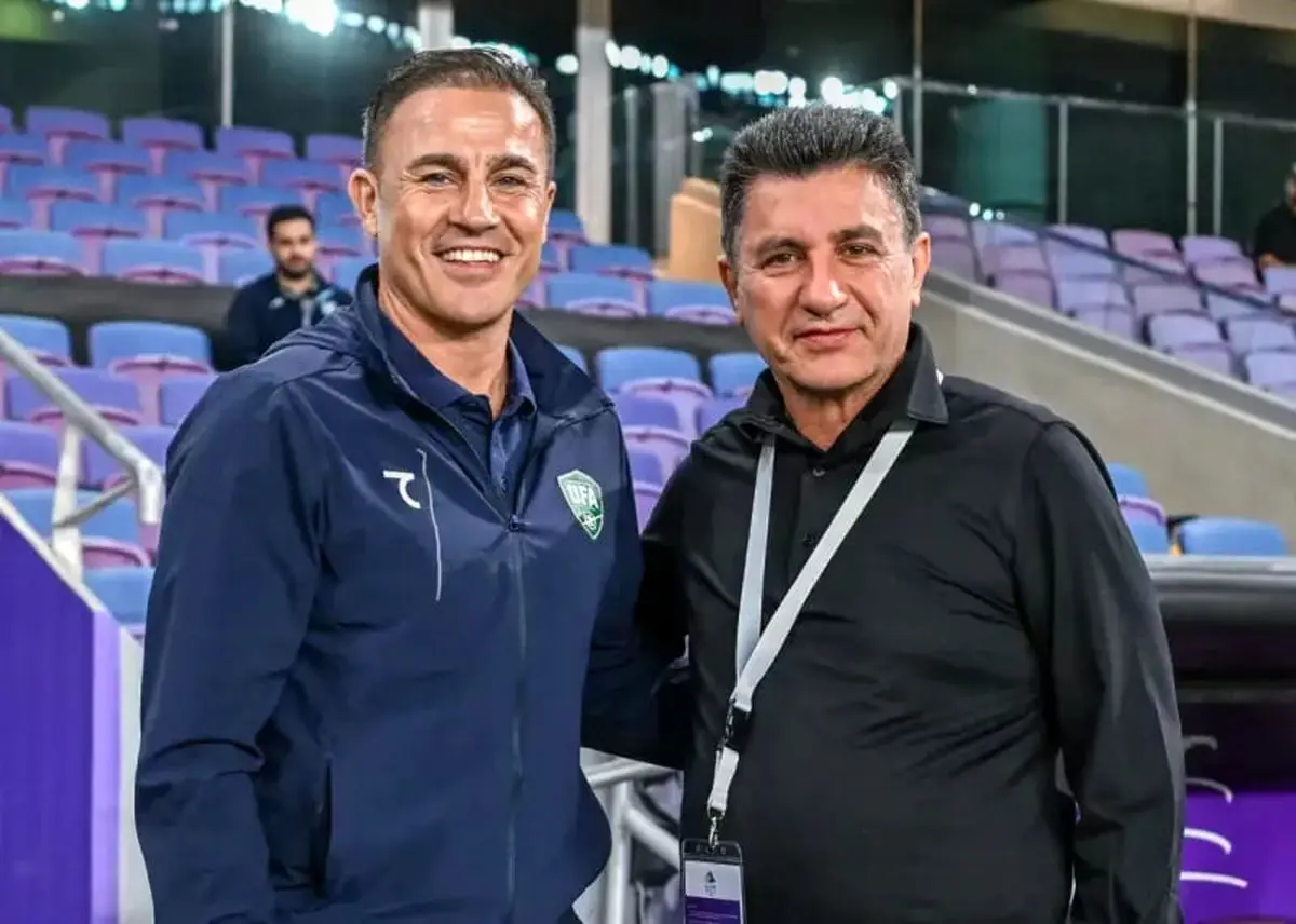 عکس| قاب زیبای امیر قلعه‌نویی و فابیو کاناوارو