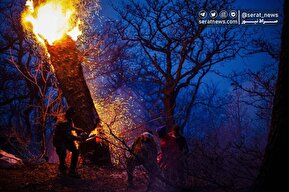 تصاویر| عملیات مهار آتش‌سوزی مناطق کوهستانی روستاهای دلیر و الیت