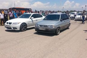 فیلم| شوک در پیست تهران؛ پیروزی پراید مقابل BMW در کورس!