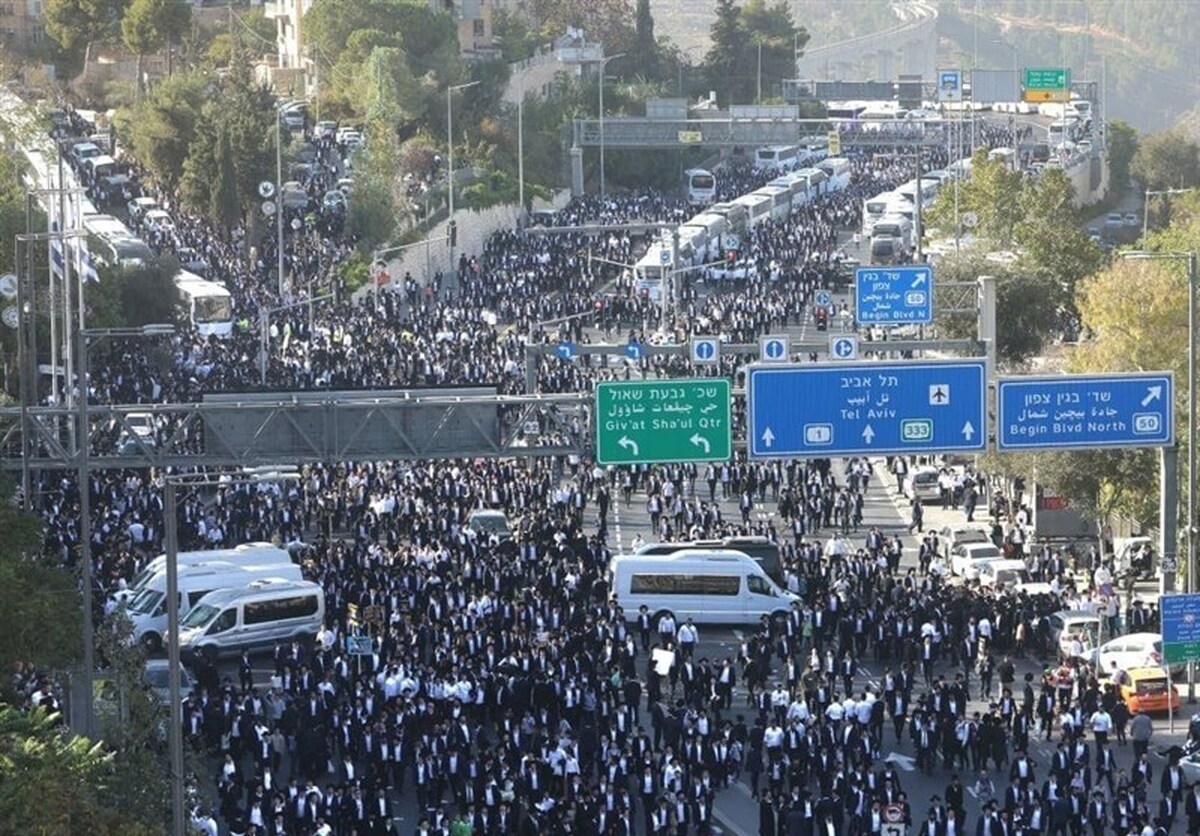 تظاهرات گسترده یهودیهای ارتدوکس در قدس اشغالی