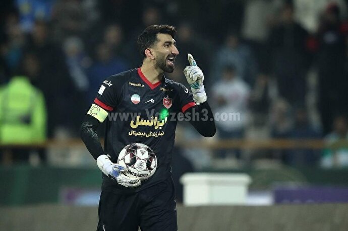 فیلم| عصبانیت علیرضا بیرانوند پس از گل خوردن از پرسپولیس