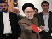 فیلم| ویدئویی از پینگ پنگ بازی کردن محمد خاتمی در یزد