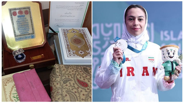 هدایای رهبر معظم انقلاب به بانوی موی‌تای کار کشور+ عکس