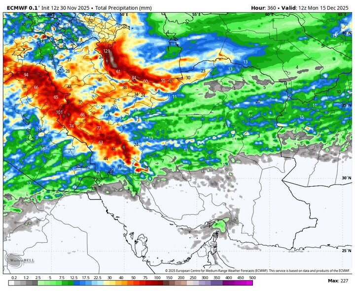 هواشناسی ایران امروز سه‌شنبه ۱۱ آذر ۱۴۰۴؛ تشدید بارش برف و باران تا روز پنجشنبه