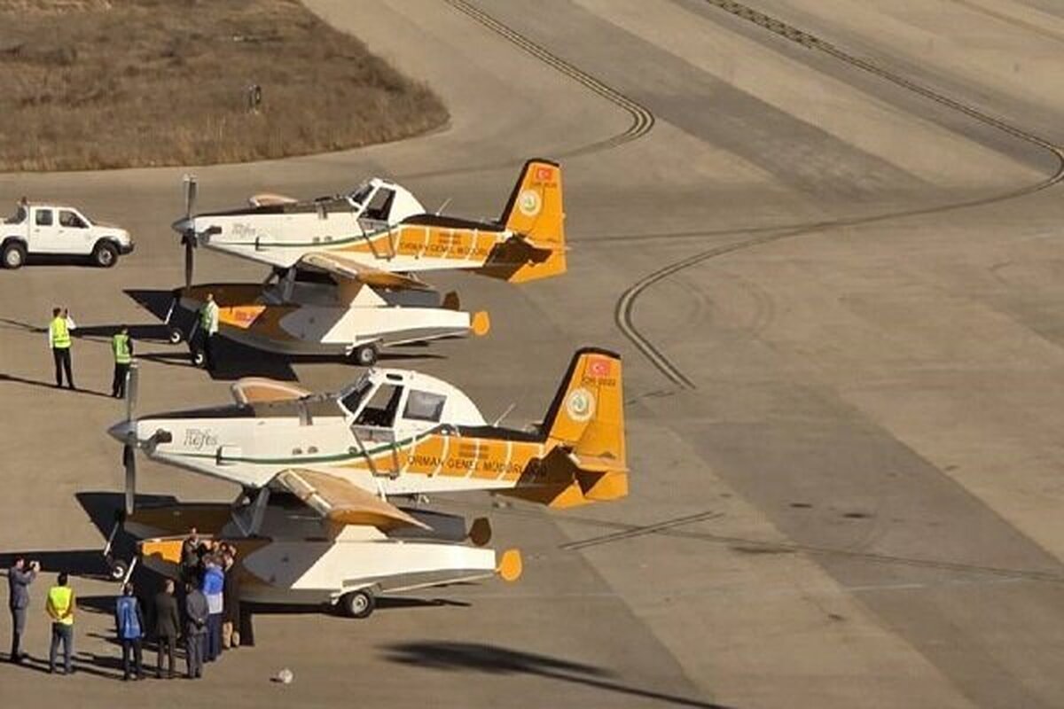 هواپیماهای آب‌پاش ترکیه ای وارد ایران شدند