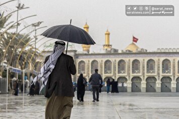 تصاویر| آسمان بارانی کربلا