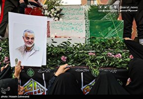 تصاویر| مراسم تشییع پیکر 100 شهید دوران دفاع مقدس