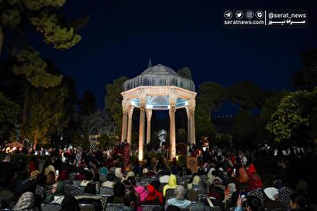 تصاویر| شب یلدا در آرامگاه حافظ