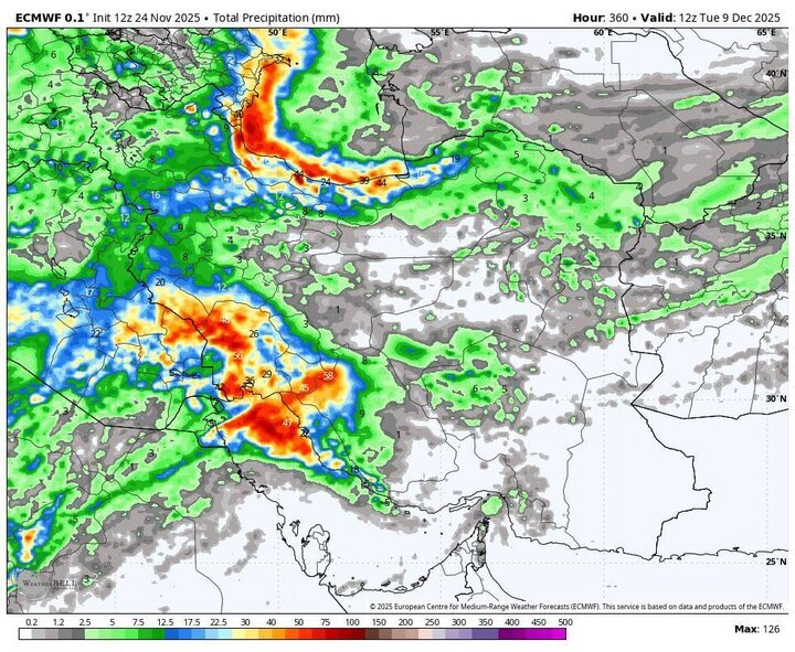 هواشناسی ایران امروز سه شنبه ۴ آذر ۱۴۰۴؛ ورود سامانه بارشی جدید در ۴ استان از روز چهارشنبه