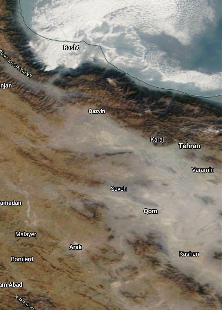 عکس| تصویر امروز ناسا از وضعیت آلودگی هوای ایران عکس| تصویر امروز ناسا از وضعیت آلودگی هوای ایران