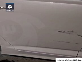 فیلم| حمله به ماشین داور بازی شمس‌آذر - پرسپولیس