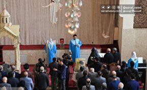 تصاویر| مراسم چهلم رهبر شهید در کلیسای سرکیس مقدس تهران