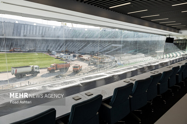 روند بازسازی و تعمیرات ورزشگاه آزادی