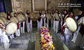 تصاویر| گلباران آرامگاه شیخ اجل «سعدی شیرازی»