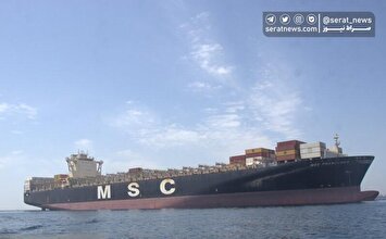 تصاویر| دو کشتی کانتینری توقیف شده با مالکیت رژیم صهیونیستی در تنگه هرمز