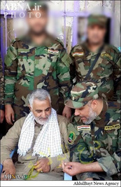 سیدمحمدطباطبائی جانشین دبیرکل گروه عصائب اهل الحق و سردار سلیمانی