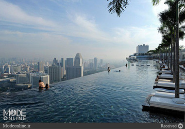 سنگاپور،استخر پارک sky؛ ارتفاع استخر 57 متر است و رو به خط آسمان در وسط پارک قرار دارد.